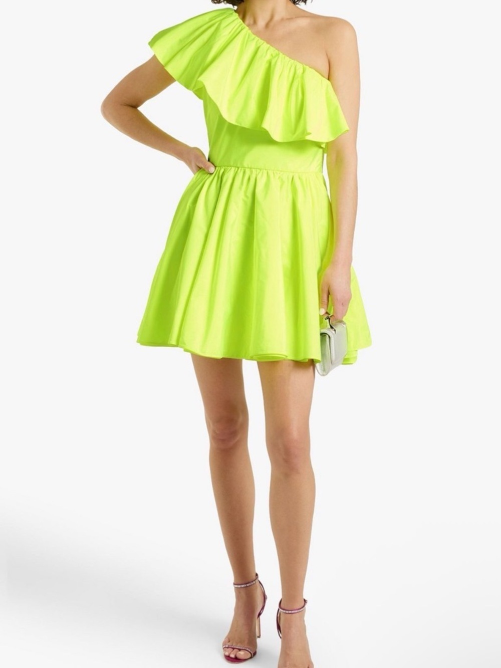 VALENTINO GARAVANI
One-shoulder neon poplin mini dress - Picture 2 of 5